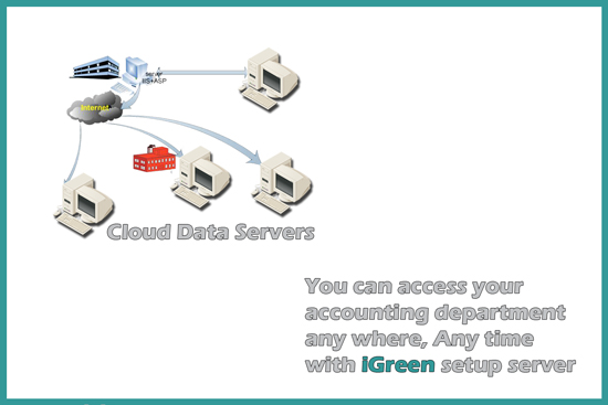 Accounting data in netwrok by iGreen accounting